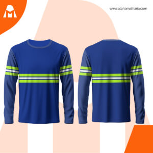 Camisa  Operacional Malha Pv com Faixa Refletiva