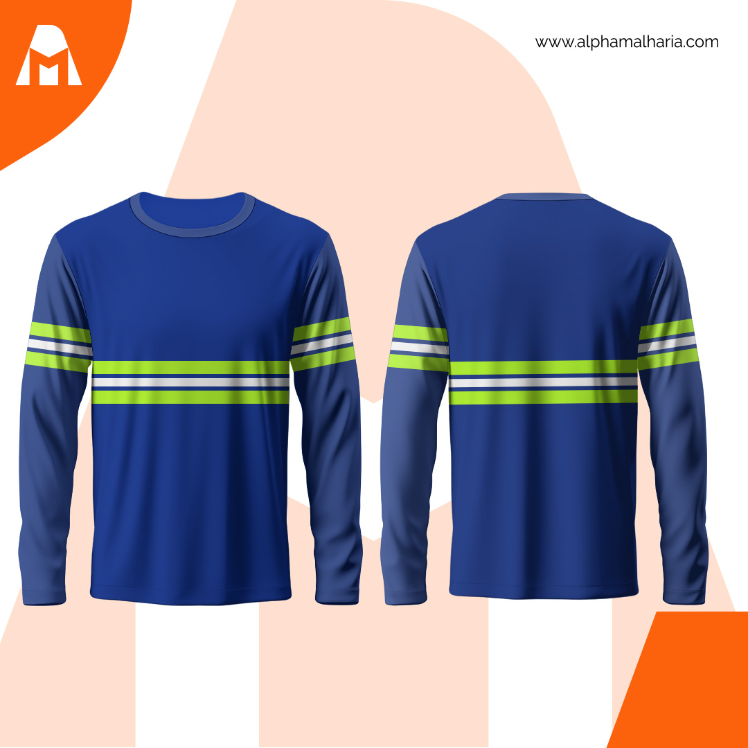 Camisa  Operacional Malha Pv com Faixa Refletiva